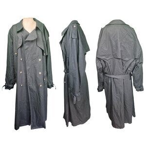 London Fog Men's Double Breasted Trench Coat with Removable Liner Size 54 X Long